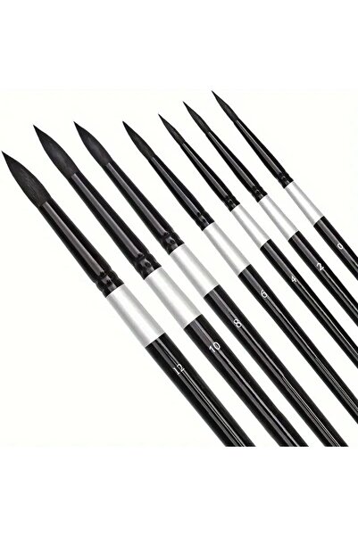 Choice مجموعة فرش رسم دائرية من شعر السنجاب مكونة من 7 قطع (مجموعة واحدة) أو ...