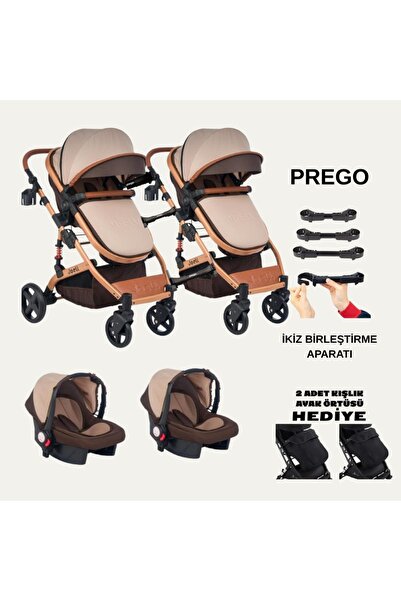 BabyHope TURHAN BEBE Siyah Ikiz YAN YANA Bebek Arabası