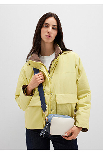 Mavi Weiße Umhängetasche mit marineblauem Riemen1910084-32184