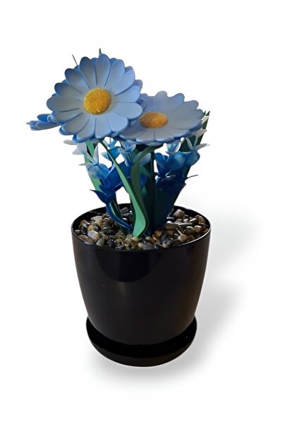 nftart.design زهرة صناعية - مارغريت ديزي في وعاء زجاجي