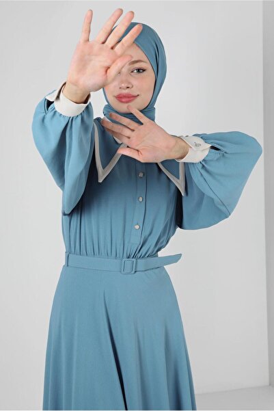 Alvina ДЕТАЙЛ НА ЯКАТА РОКЛЯ С КОЛАН С КОПЧЕТА 43937