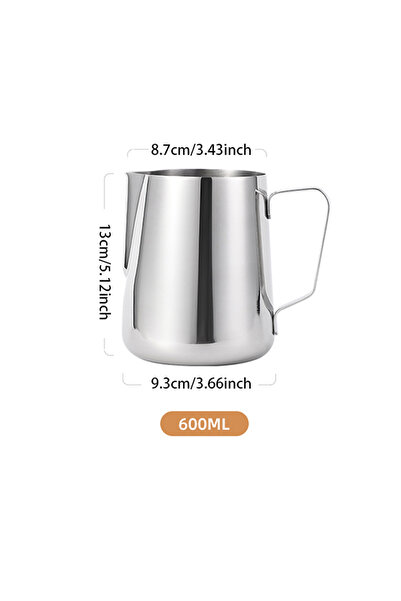 Choice 600ML 350/600/900ML Coffee Milk Jug Stainless Steel Espresso Steaming ...