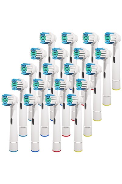 Choice رؤوس فرشاة بديلة بيضاء - 20 قطعة (4/8/12/20 قطعة) متوافقة مع فرشاة أسن...