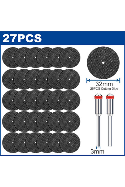 Choice مجموعة أقراص قطع كاشطة XCAN مقاس 32 مم (27 قطعة) مع محاور تثبيت وعجلات...