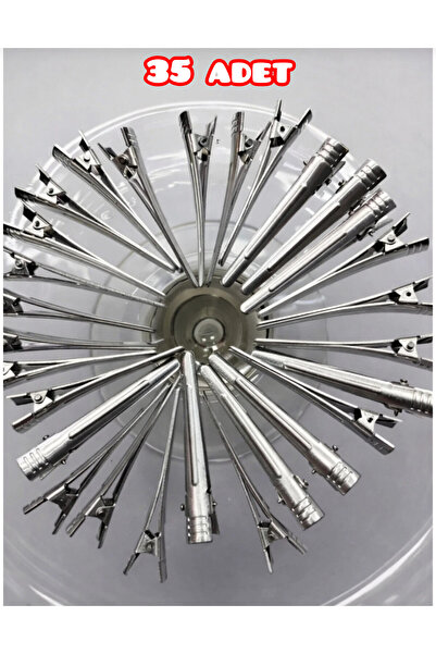 irtihal 35 Adet Saç Pensi- Kuaför Saç Pensi - Fön Pensi - alüminyum pens