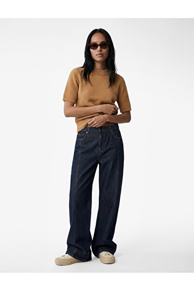 Koton Regular Fit Short Sleeve Stand Collar Knitwear Sweater