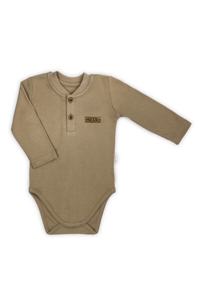 Nicol Κορμάκι με μακριά μανίκια "Star" Καφέ Μέγεθος 86