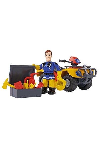 JollyMag ATV Simba Fireman Sam, Sam Mercury Quad cu figurină Sam și accesorii