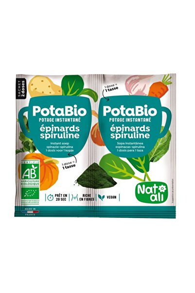 JollyMag Supa instant cu spanac, spirulina si legume, bio, 2x 8.5g, Nat-ali