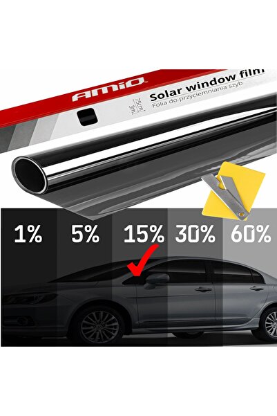 AMIO Folie autocolantă neagră închisă pentru geamuri 0,5 x 3 m (15%)