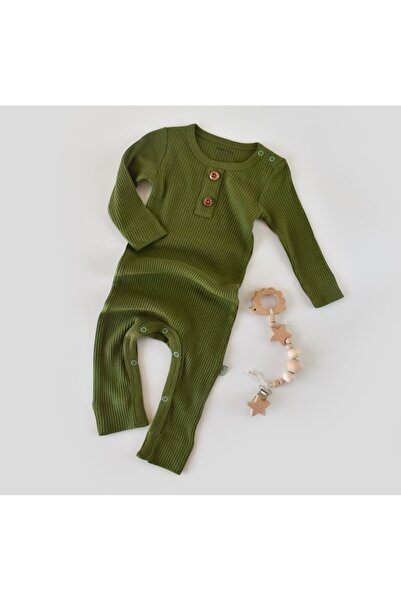 BabyCosy Salopă cu mânecă lungă și pantaloni lungi din bumbac și modal - Gri