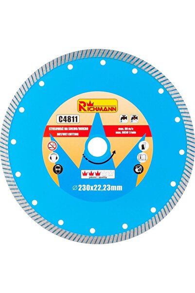 JollyMag Disc diamantat turbo, beton, taiere umeda si uscata, 230 mm/22.23 mm...