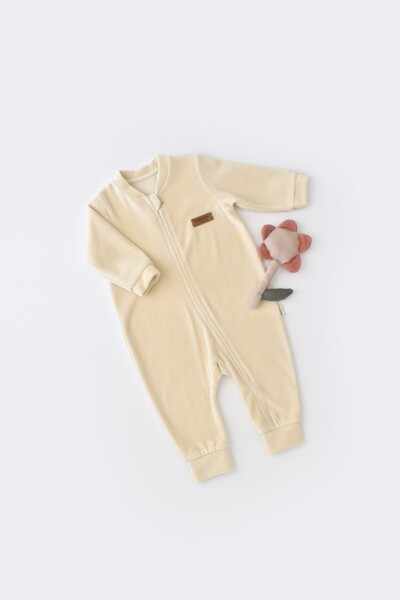 BabyCosy Salopetă cu mânecă lungă și fermoar, 80% bumbac și 20% poliester - C...