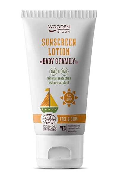 JollyMag Lotiune protectie solara, SPF 30, bio, 150ml, Wooden Spoon