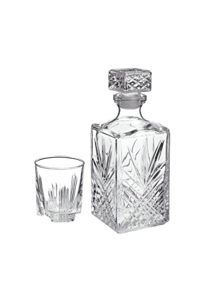 BORMIOLI Set 7 Pieces, Glasses and Decanter for Whiskey, Selecta