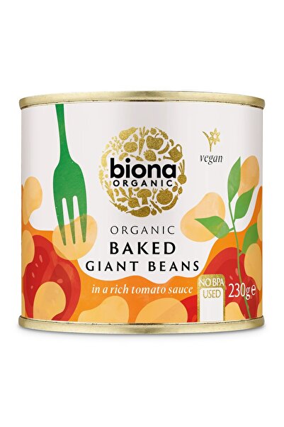 JollyMag Fasole alba uriasa in sos de rosii, bio, 230g, Biona