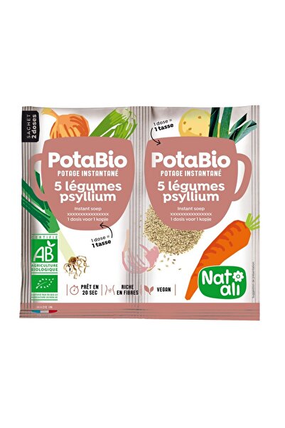 JollyMag Supa instant cu 5 legume si psyllium, bio, 2x 8.5g, Nat-ali