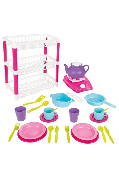 JollyMag Set de servit ceaiul Pilsan Hamarat Three-Tier Dish Rack