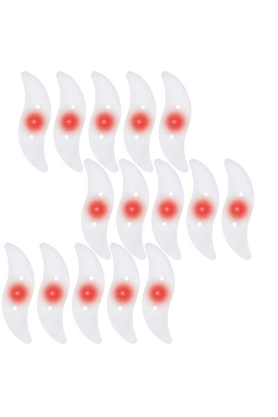 JollyMag Set of 15 LED ambient lights with 3 lighting modes for Bicycle, Red