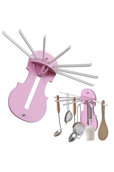 JollyMag Suport multifunctional pentru bucatarie, Roz, 26,5 x 39 x 21 cm