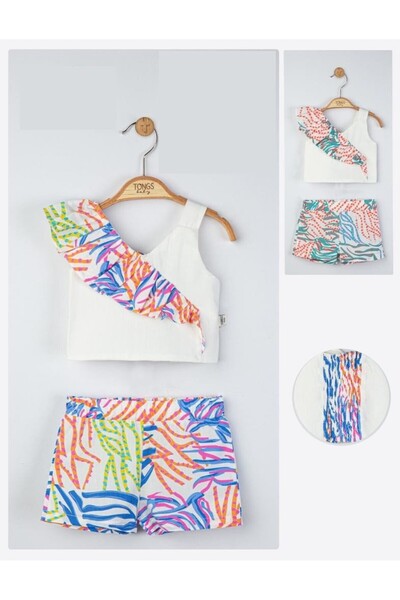 JollyMag Set elegant bluzita de vara cu pantalonasi pentru fetite, Tongs baby...