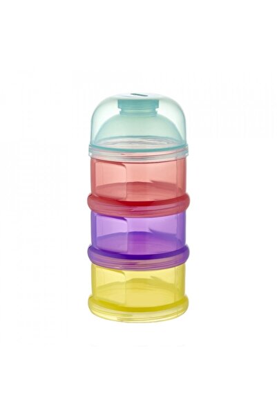 Babyjem Recipient lapte praf cu 3 compartimente (Culoare: Bleu)