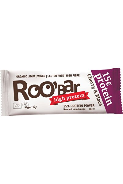 Roobar Baton proteic cu cirese si maca raw bio 60g