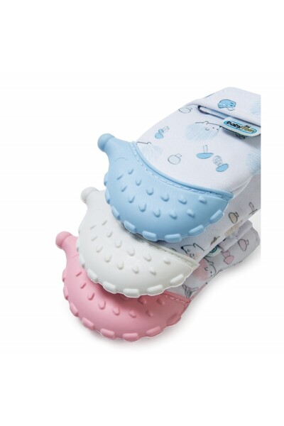 JollyMag Manusa bebelusi pentru dentitie Scratch Gloves (Culoare: Alb)