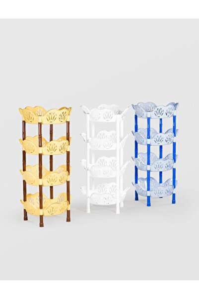 JollyMag ETAJERA PLASTIC STERK 4 NIVELE FLOARE, 40X 40 X86, DIVERSE CULORI