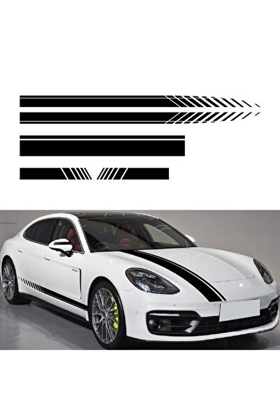 JollyMag Set 5 stickere autoadezive Tuning, model "Racing Stripes V1", dimens...