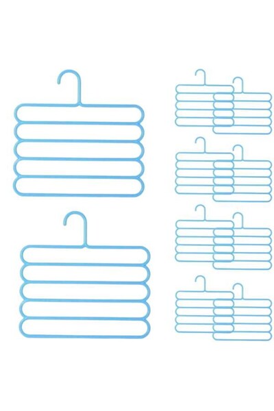 JollyMag Set of 10 Mercaton Plastic Hangers, 5 Positions, Trousers, Skirts or...