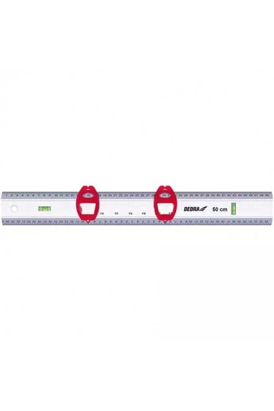 dedra Riglă gradată din aluminiu cu nivelă (2 bule) și dop, 500 mm