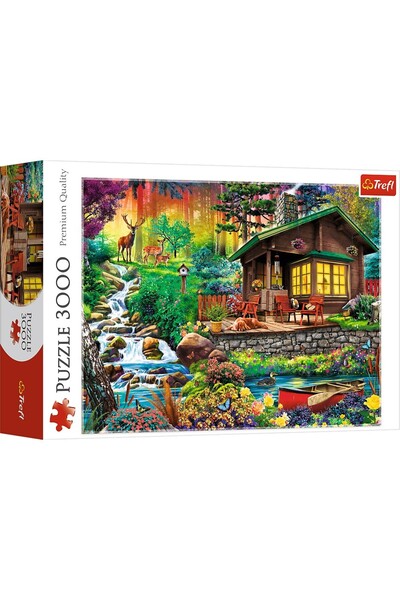 Trefl Puzzle Trefl Cabana din padure, 3000 piese