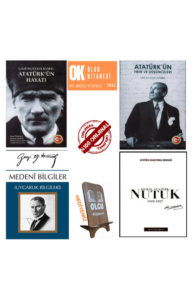 Türk Tarih Kurumu Yayınları Medeni Bilgiler - Atatürk'ün Hayatı - Nutuk - Ata...