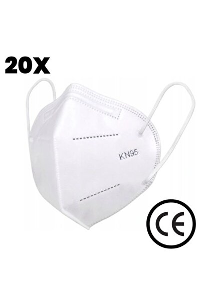 OEM Set 20 pcs KN95 Protective Mask with 5 Layers, CE Certified, FFP2, White
