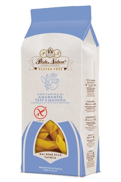 Pasta Natura Penne din Amarant, Teff și Quinoa, fără gluten, 250g