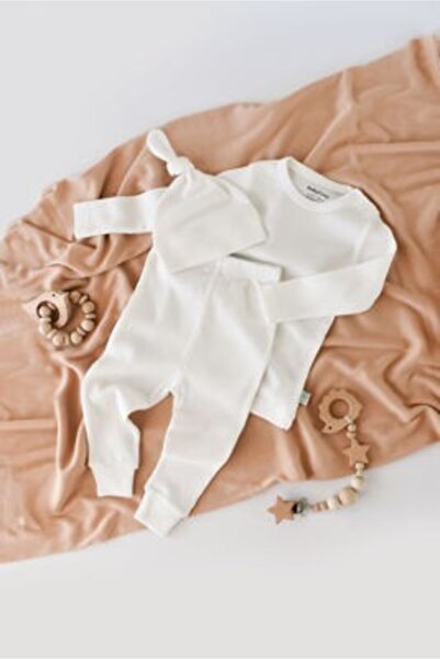 BabyCosy 3-dielna súprava: blúzka s dlhým rukávom, dlhé nohavice a čiapka z b...