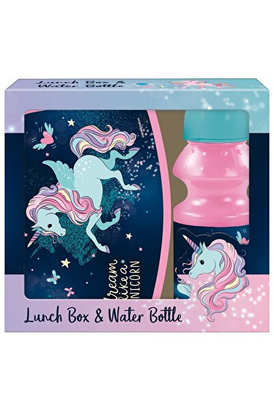 OEM Set cutie sandwich si sticla de apa, Derform ZSBJR13, unicorni