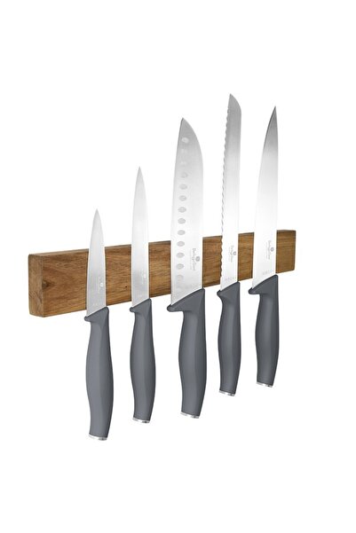 Berlinger Haus Set cuțite cu suport magnetic din lemn de salcâm 6 buc Colecți...