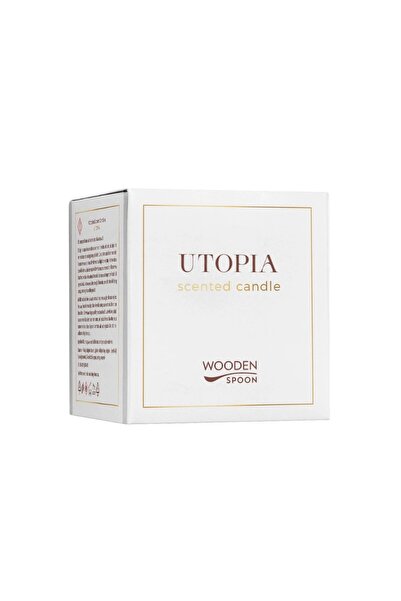 JollyMag Lumanare naturala cu patchouli Utopia, 200g, Wooden Spoon