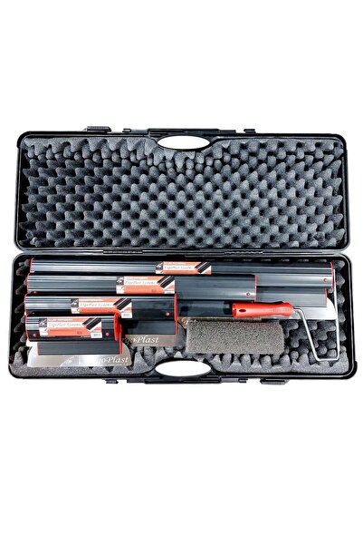 JollyMag Set 4 gletiere profesionale, inox, 25, 40, 60, 80 cm, rola gletuit, ...