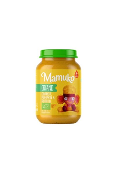 Mamuko Piure de morcovi, dovleac și cartofi, Bio, 190g,