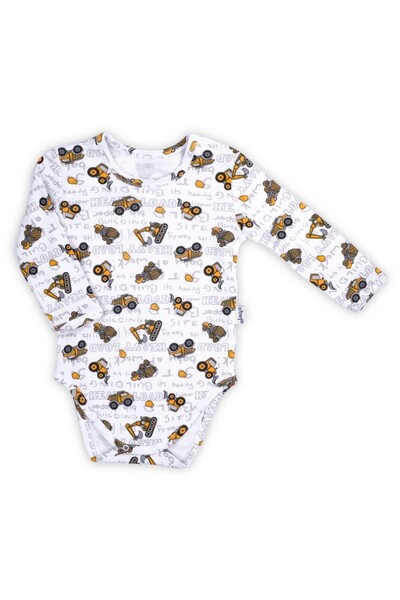 Nicol Body s dlouhým rukávem (181097) Kolekce 'Big Trucks' Bílá Velikost 68