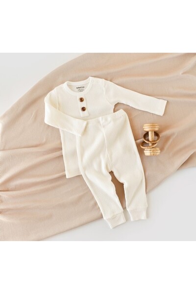 BabyCosy Súprava blúzky s dlhým rukávom a dlhých nohavíc z bavlny a modalu - ...