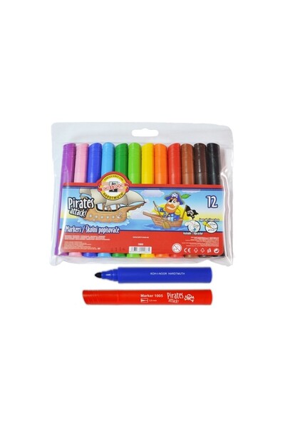 OEM Set 12 carioci lavabile, 2.5 mm, Multicolore