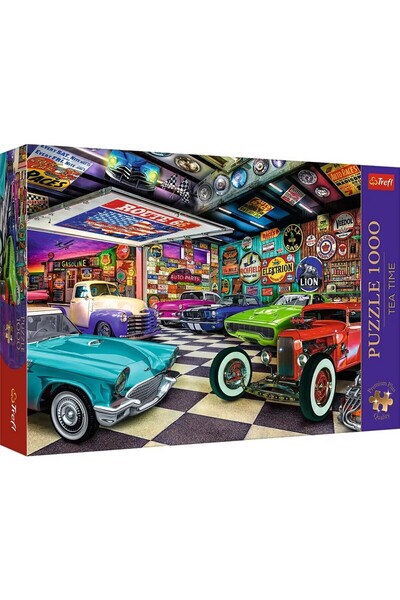Trefl Puzzle Trefl Premium Plus - Tea Time, Garajul Colectionarului De Masini...