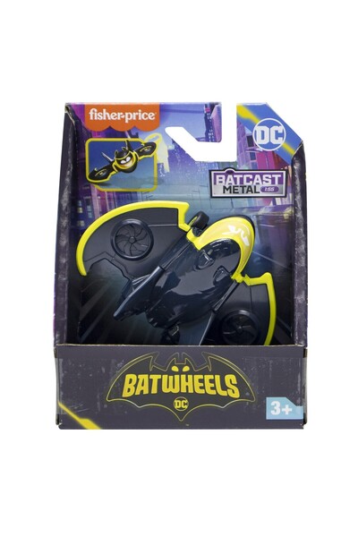 JollyMag Fisher Price Batwheels Mașină metalică Batwing Avion 1:55