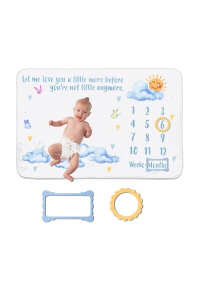 drool Plyšová deka s motivem milníku pro nezapomenutelné fotografie - Norisor...