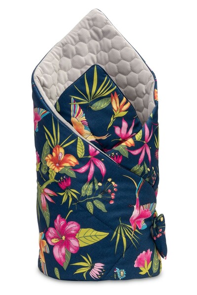JollyMag Paturica nou-nascut Sensillo Velvet Wrap Colibri Albastra 75x75 cm