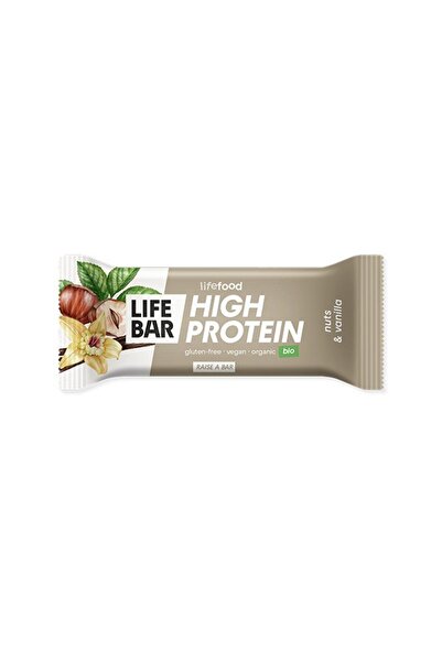 JollyMag Lifebar baton proteic cu nuci si vanilie, bio, 40g